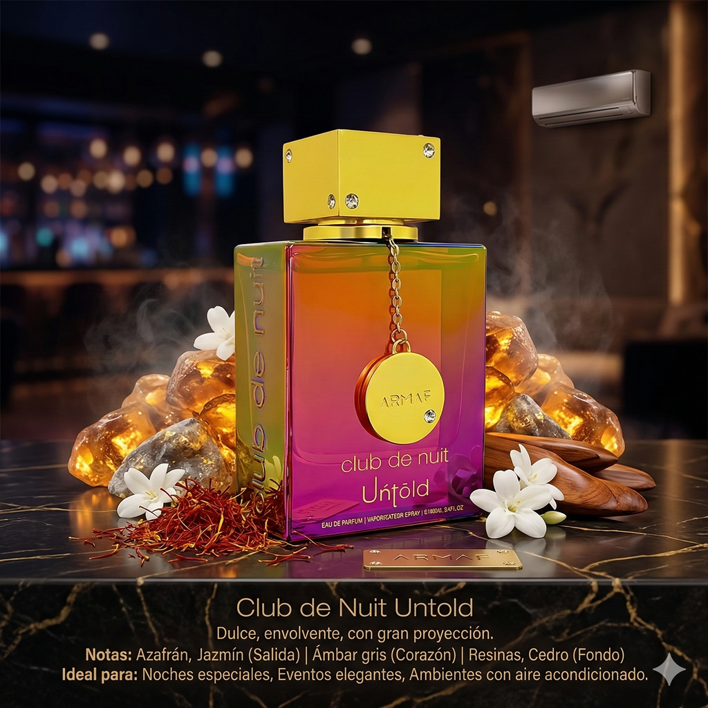 Armaf Club de Nuit Untold – Perfume Unisex Dulce Ambarado de Alta Proyección